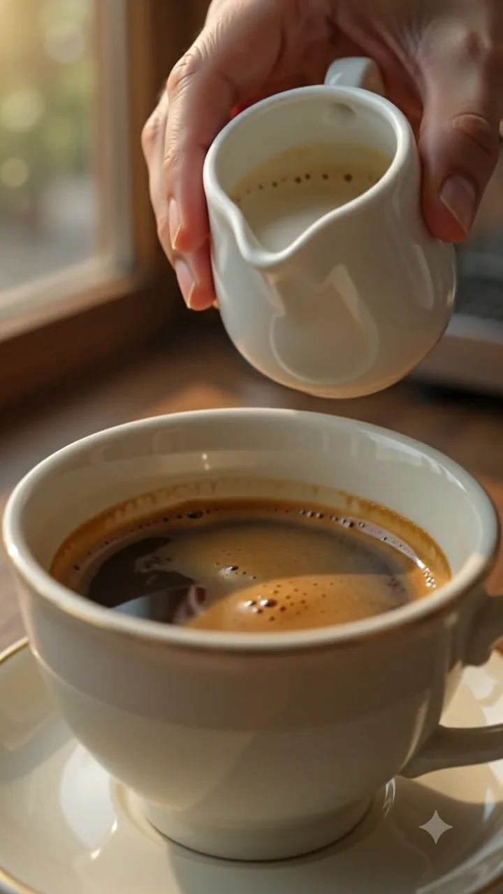 Latte art en preparación · Abba Café