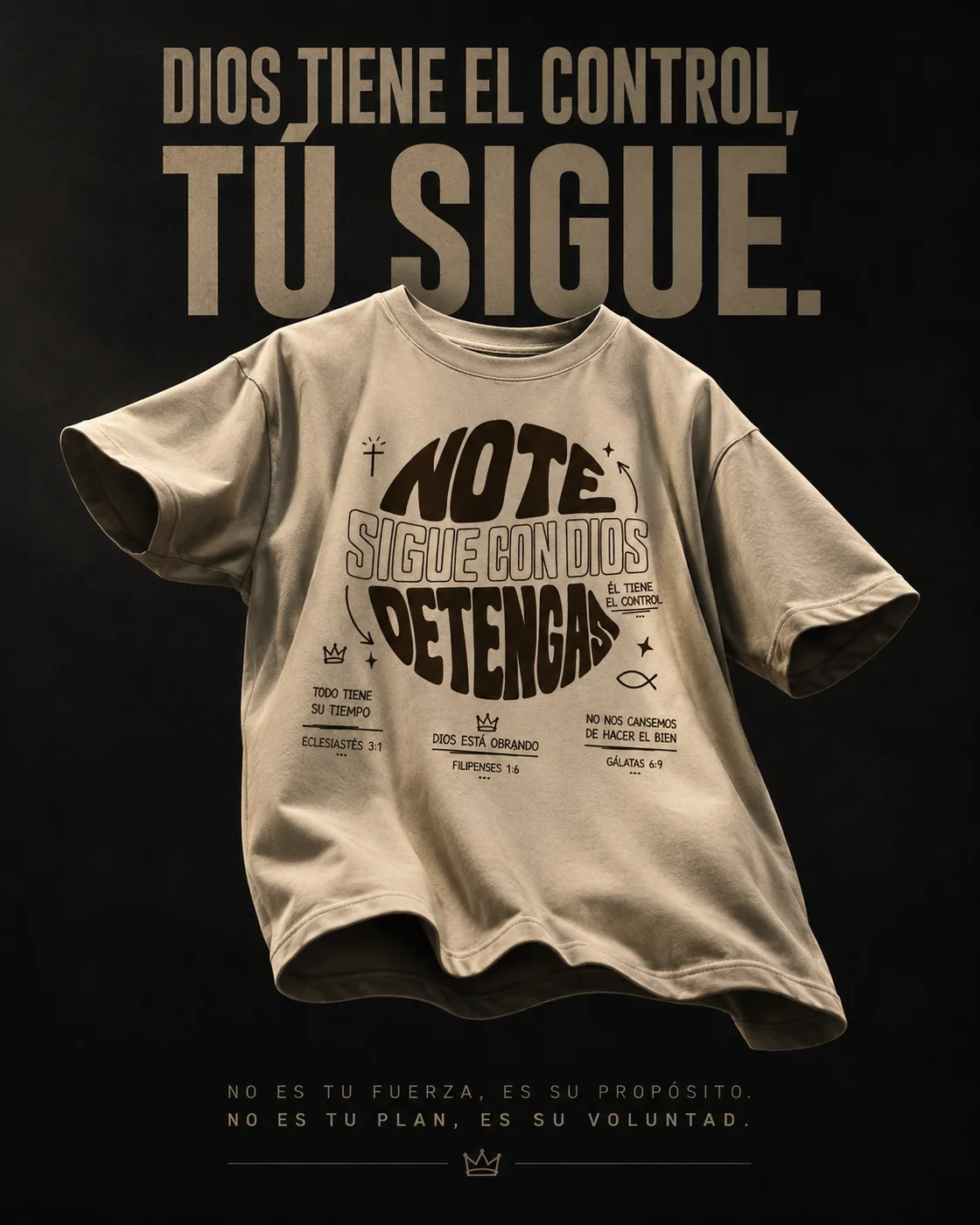 Tee SHADDAI · Él tiene el control, color claro