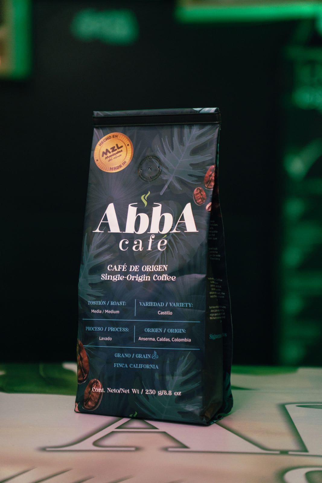 Bolsa AbbA Café de Origen — variedad Castillo, proceso lavado, de Anserma, Caldas